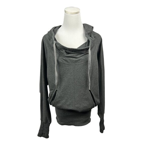 Lululemon Flashback Pullover Hoodie Women 4 Grey Oversized Dolman Sweatshirt - Picture 1 of 13